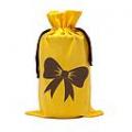 Medvilninis maišelis su kaspinėlio atvaizdu, geltonas (užveržiamas, 210 x 160 mm)